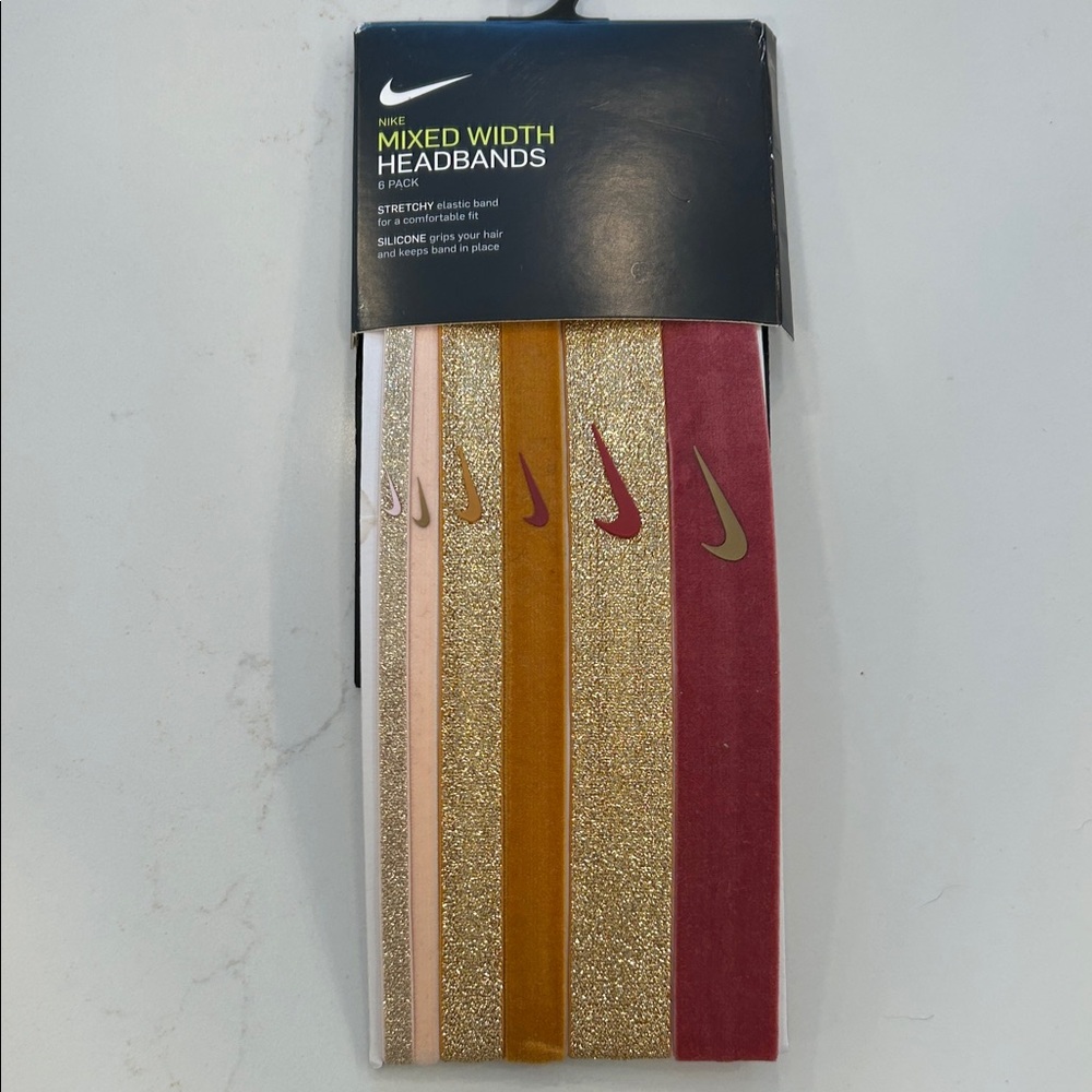Nike Women's Headbands - Gold, Pink, Brown
